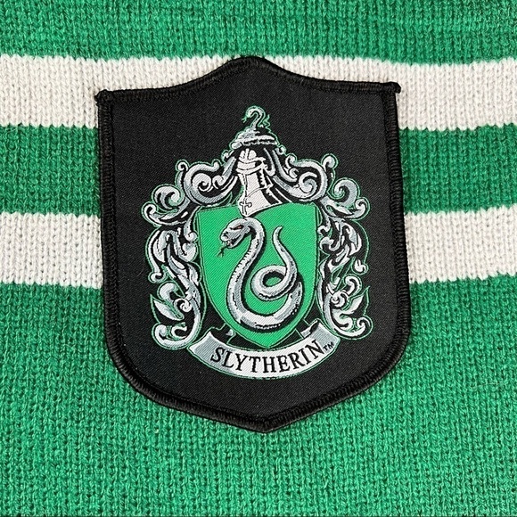 Harry Potter Slytherin House Scarf Cosplay Knit Costume Drako Dress up Wizards - Picture 2 of 5